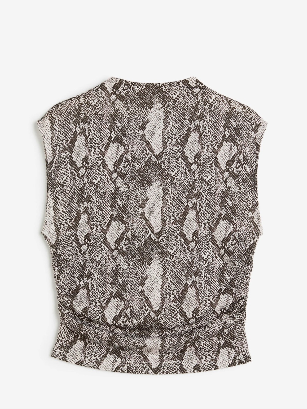 H&M Snake-Print Sleeveless Women’s Top in Light Beige